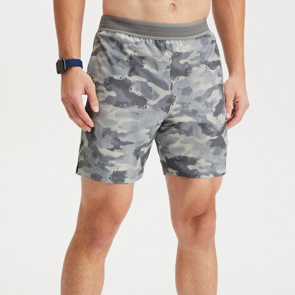 Fabletics Gray Camo Athletic Shorts